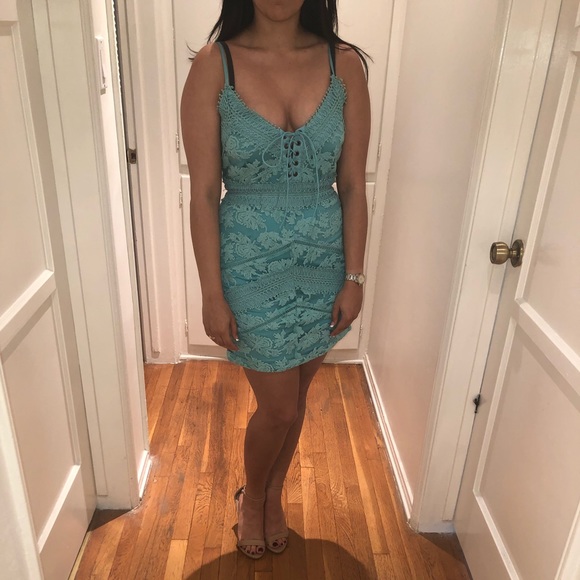 Light Blue Short Dresss - Picture 2 of 5